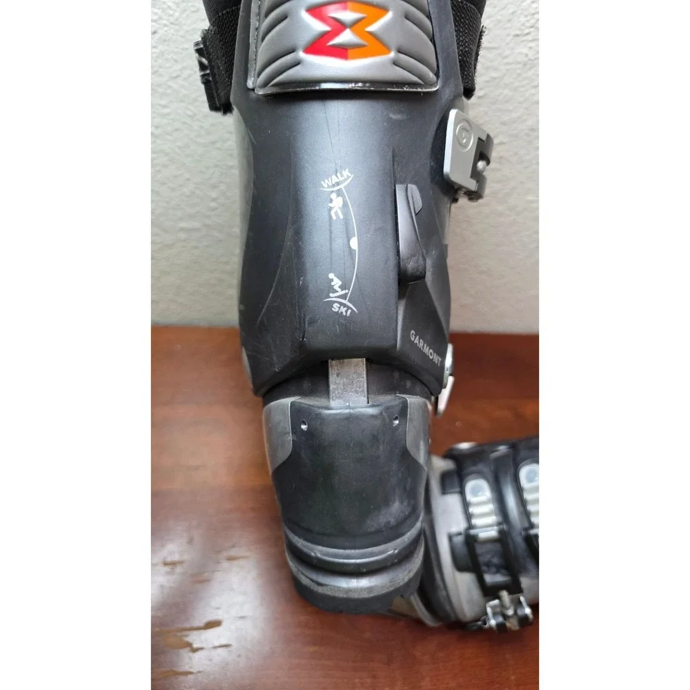 Garmont Syner G-Fit Downhill Ski Boots Size 24.5/US 7.5 Black & Silver Made ITAL
